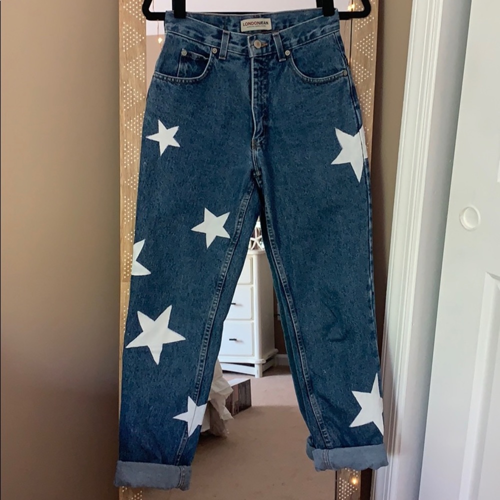 London Jeans with Hand Painted Stars